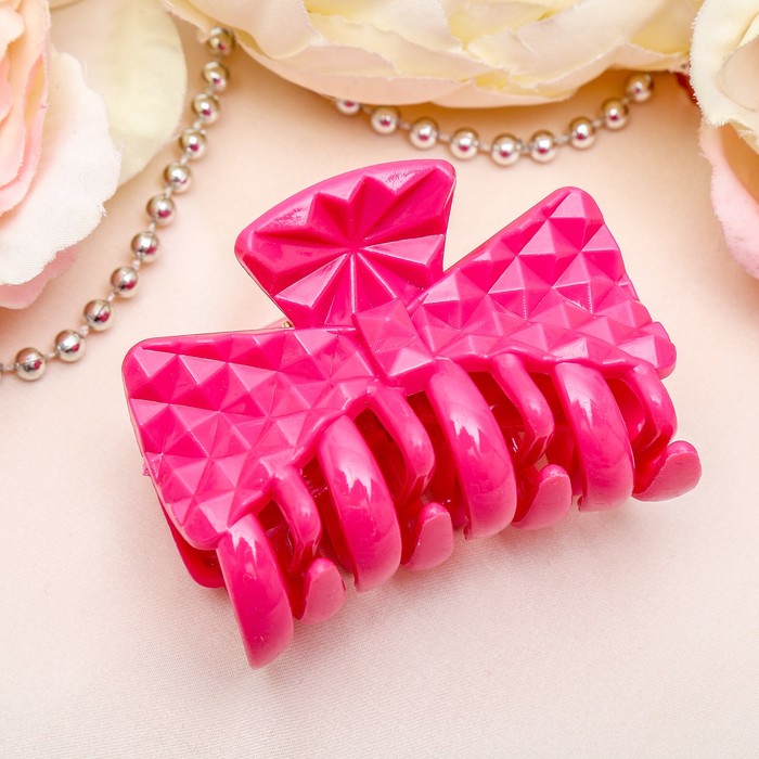 Краб для волос "Переплёт" 5,5 см бант, микс