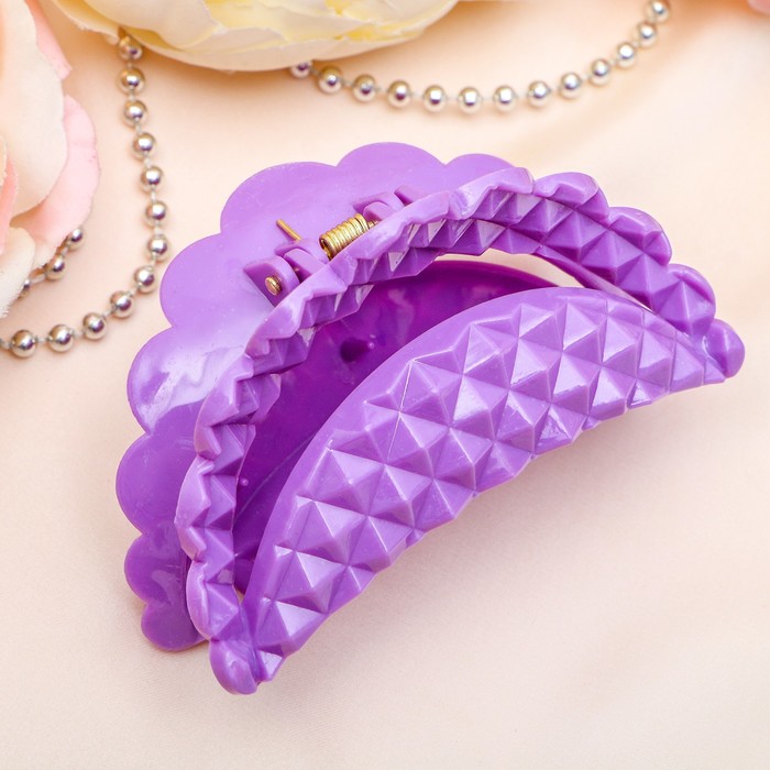 Краб для волос "Переплёт" 8,5 см ободок, микс