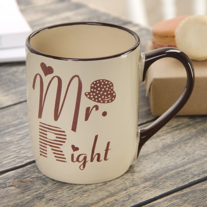 Кружка 350 мл "Мистер и Миссис", рисунок МИКС