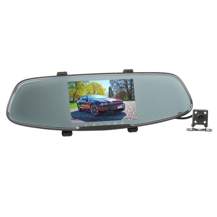 Видеорегистратор Slimtec Dual M3, две камеры, 5", обзор 170°, 2304х1296