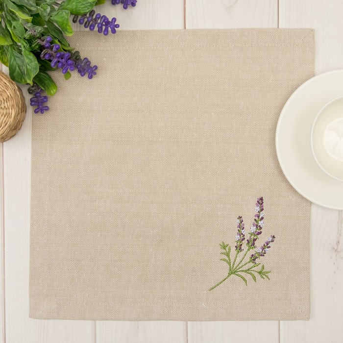 Салфетка на стол "Лаванда" 30х30 см, 100% хл, репс