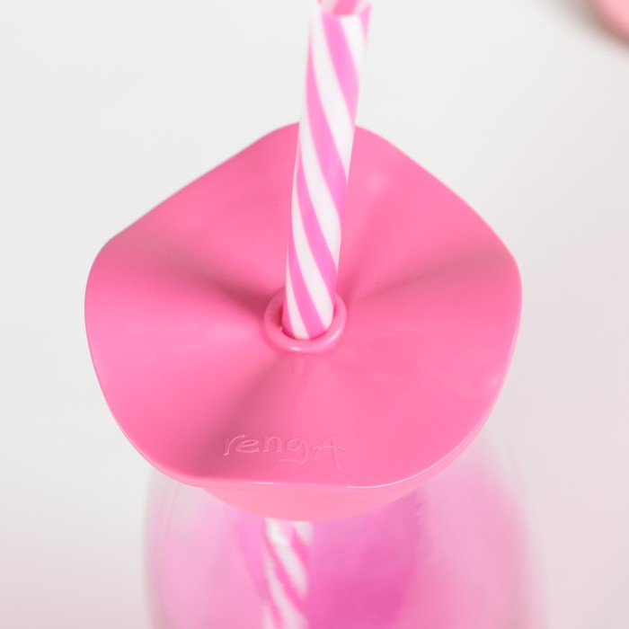 Бутылка 500 мл "Цветок", цвета МИКС