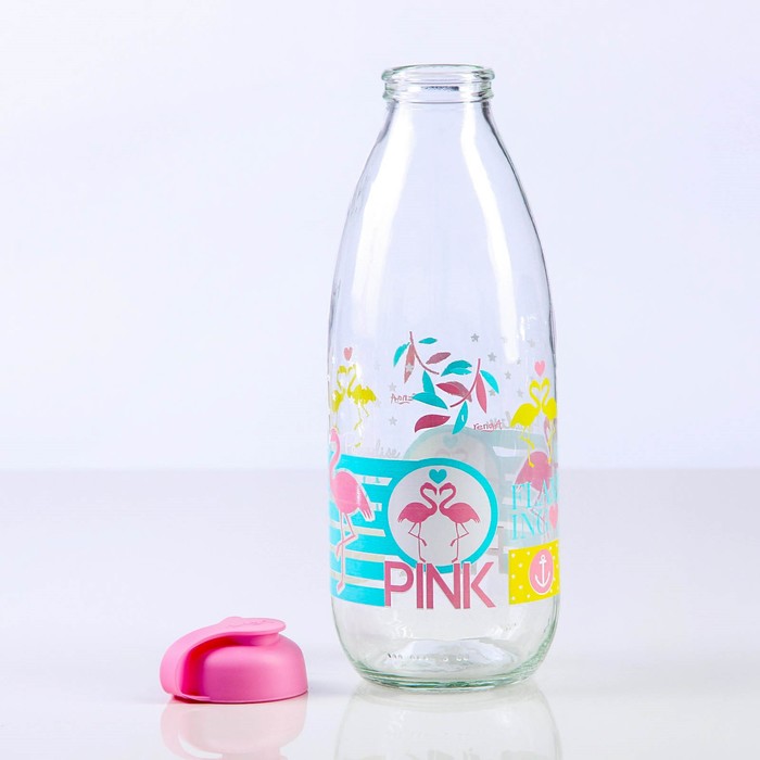 Бутылка 1 л "Фламинго", цвета МИКС