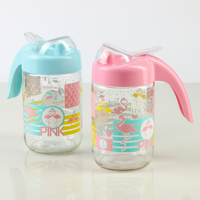 Бутыль для соуса и масла 660 мл "Фламинго", цвета МИКС