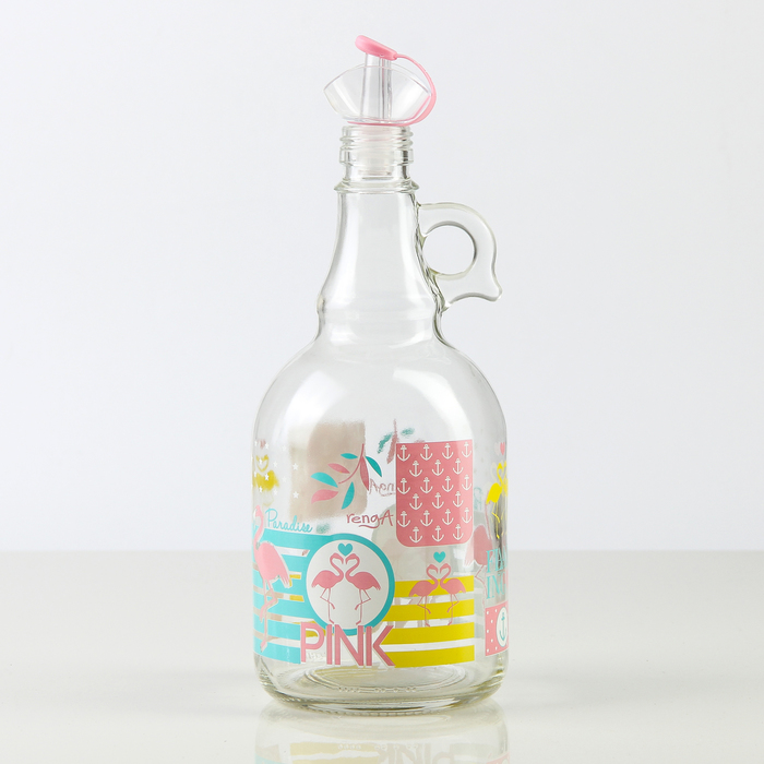 Бутыль для соуса и масла 1 л "Фламинго", цвета МИКС