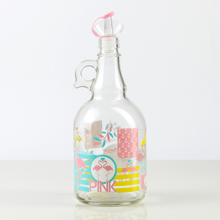 Бутыль для соуса и масла 1 л "Фламинго", цвета МИКС