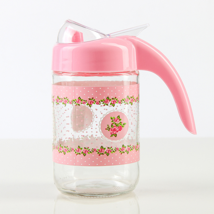 Бутыль для соуса и масла 600 мл "Джоли", цвет розовый