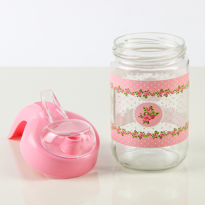 Бутыль для соуса и масла 600 мл "Джоли", цвет розовый