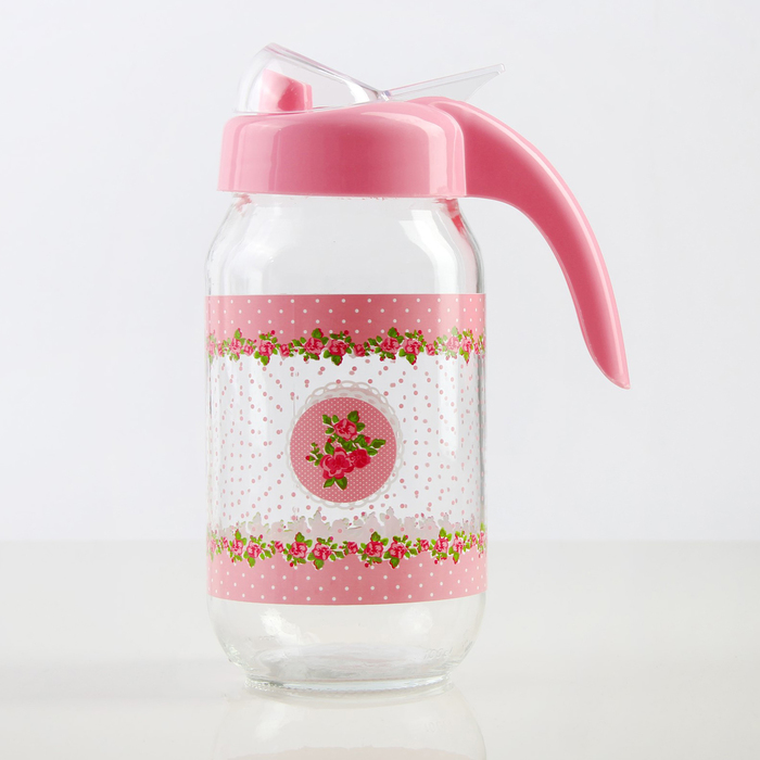 Бутыль для соуса и масла 1 л "Джоли", цвет розовый