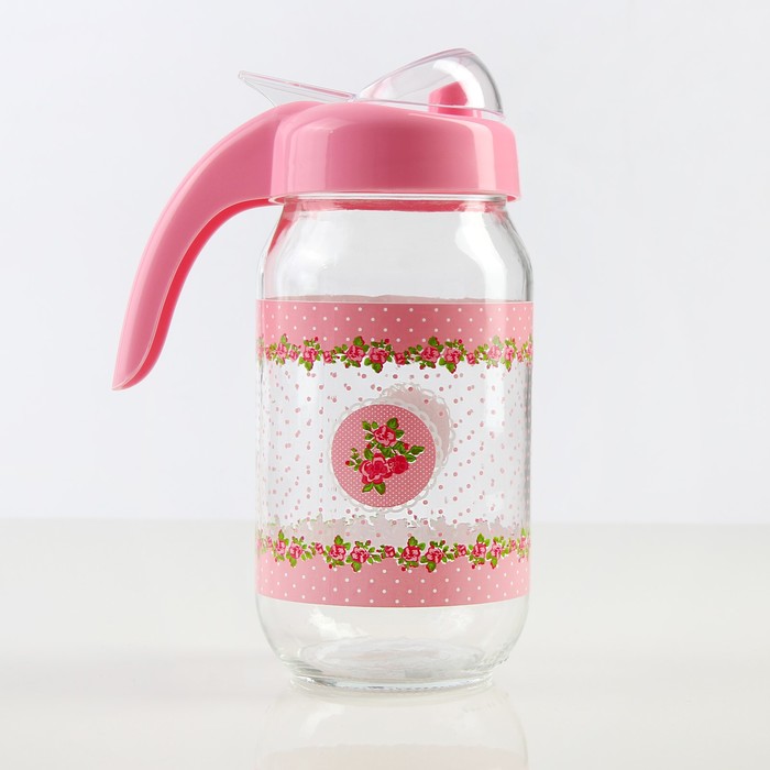 Бутыль для соуса и масла 1 л "Джоли", цвет розовый