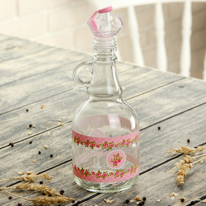 Бутыль для соуса и масла 550 мл "Джоли", цвет розовый