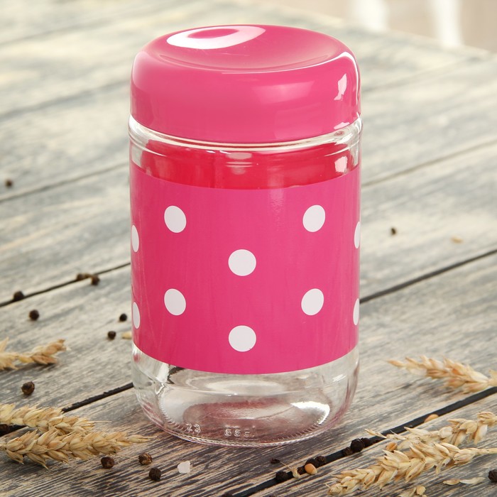 Банка для сыпучих продуктов 660 мл "Ола", цвета МИКС