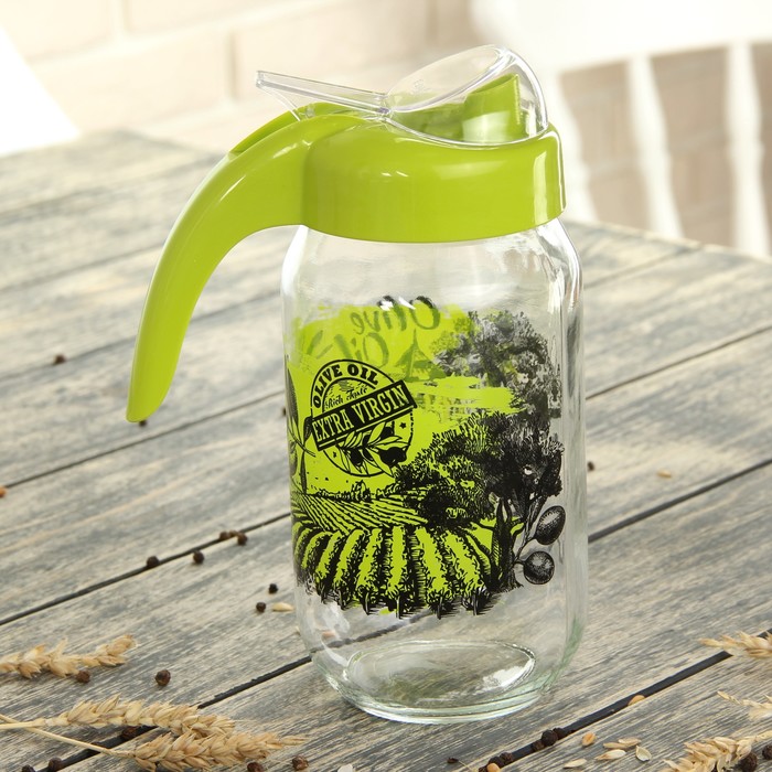 Бутыль для соуса и масла 1 л "Оливки"