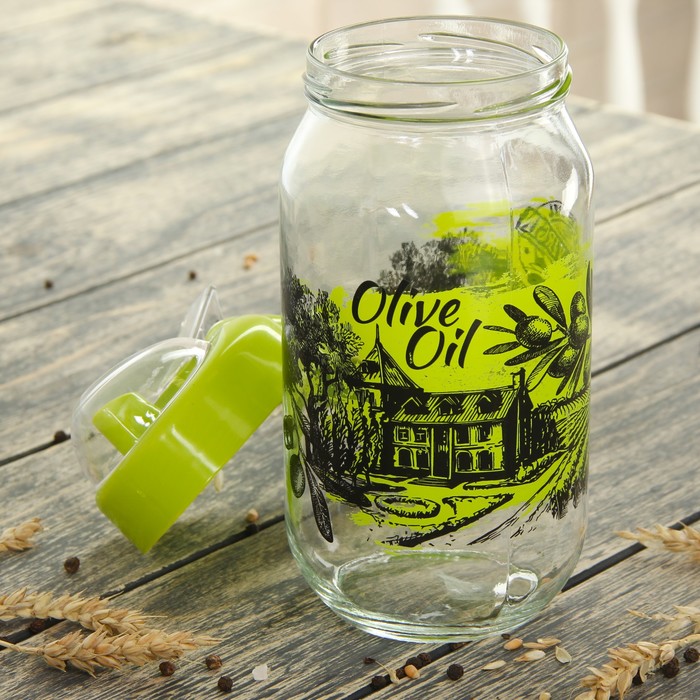 Бутыль для соуса и масла 1 л "Оливки"