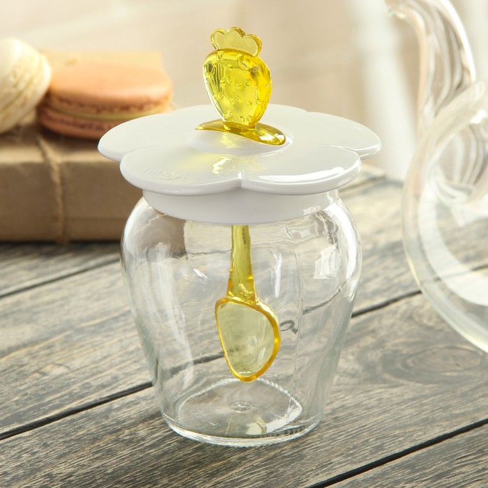 Баночка для меда и варенья 370 мл "Сладкоежка", цвета МИКС