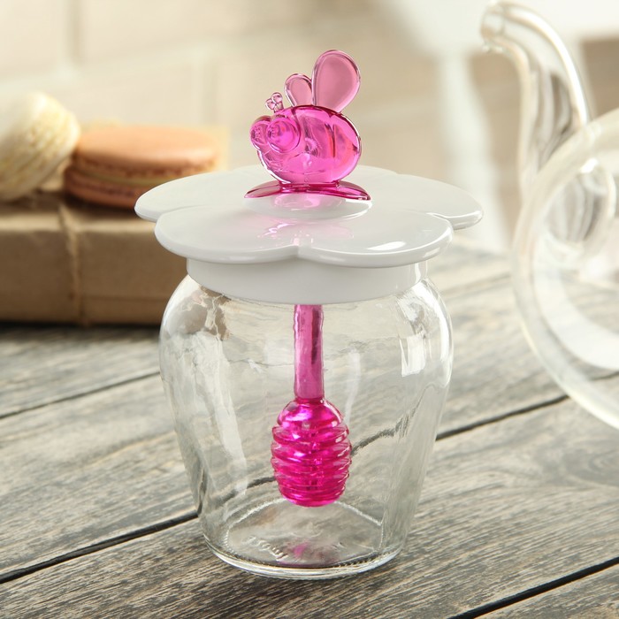 Баночка для меда и варенья 370 мл "Сладкоежка", цвета МИКС