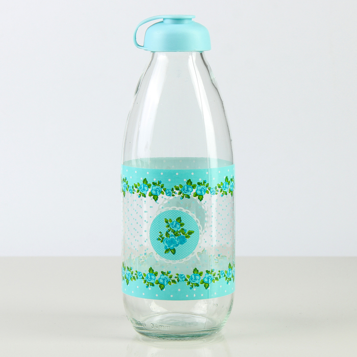 Бутылка для молока 1 л "Молочный путь", рисунок МИКС