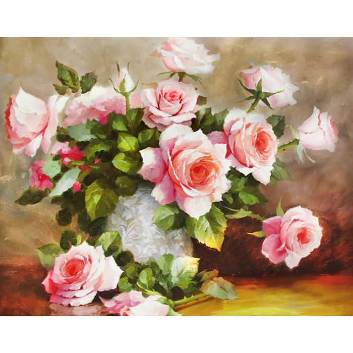 Картина стразами "Букет нежных роз"