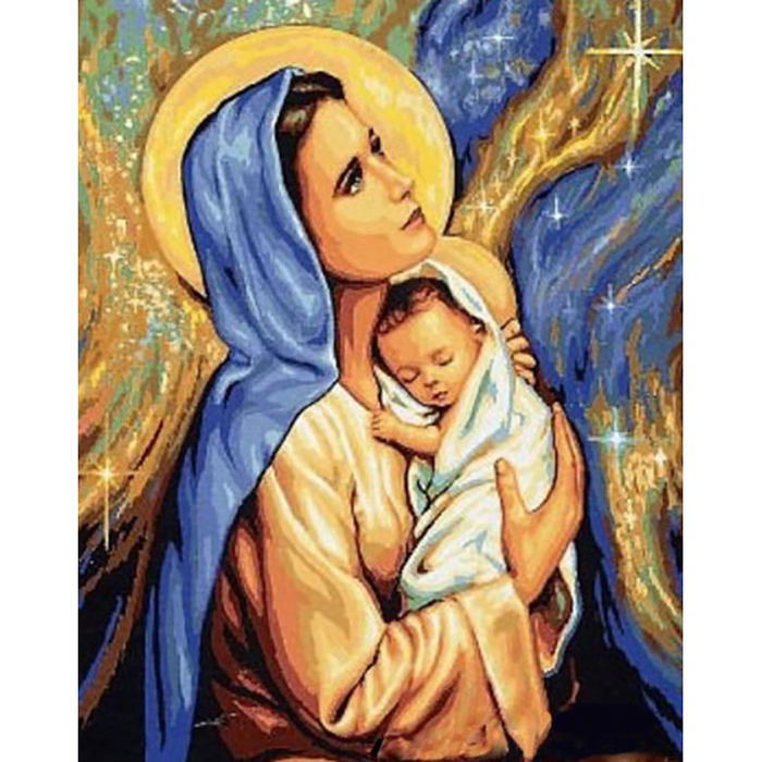 Картина стразами "Мадонна с младенцем"