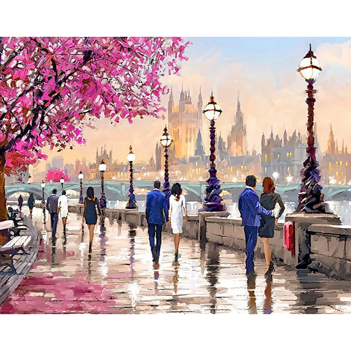 Картина стразами "Городской вечер"