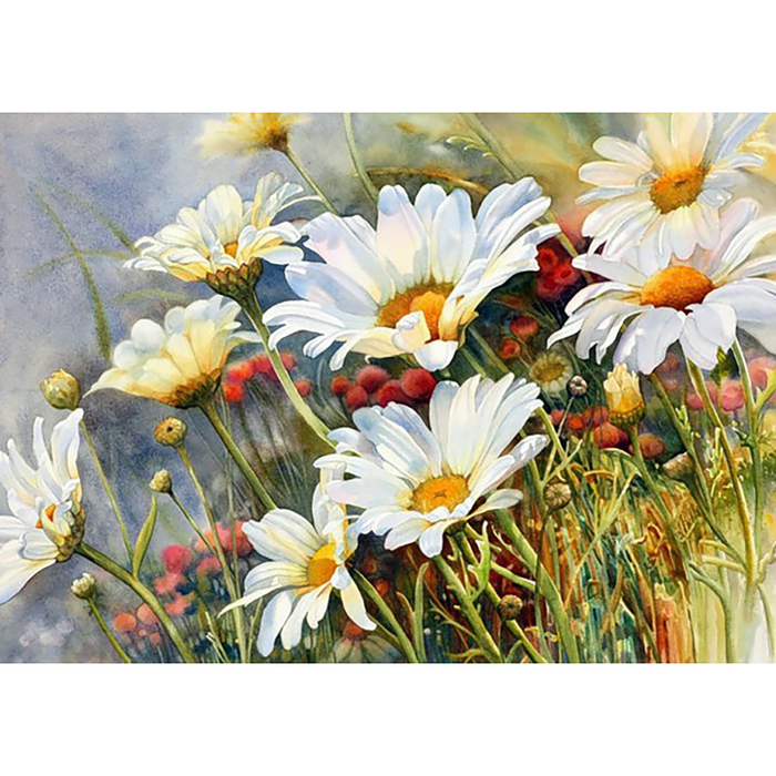 Картина стразами "Полевые ромашки"