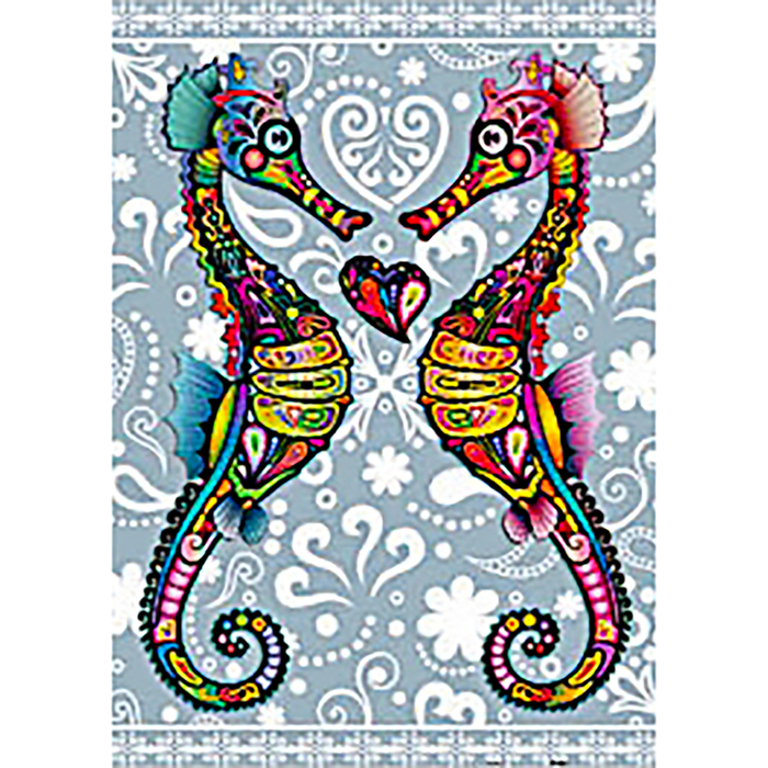 Картина стразами "Морские коньки"