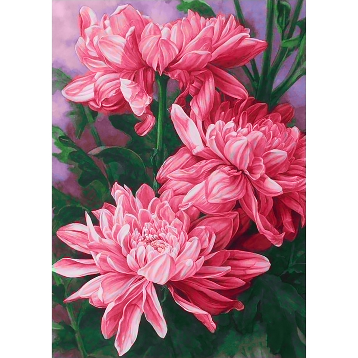 Картина стразами "Хризантемы"