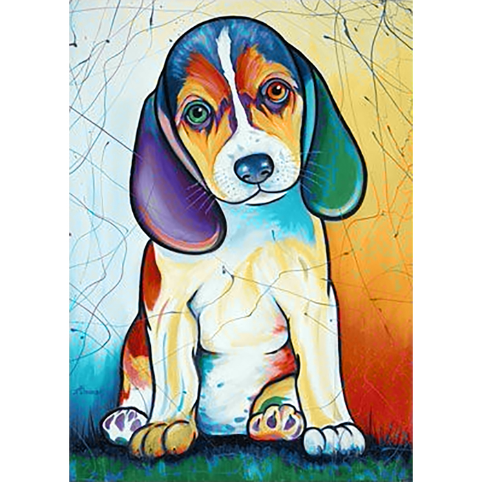 Картина стразами "Бигль"