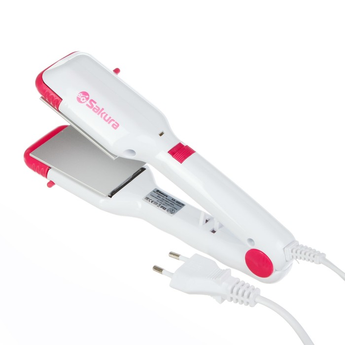 Выпрямитель SA-4507P, 3 в 1, 30 Вт, 1 режим, 2 пары насадок, бело-розовый