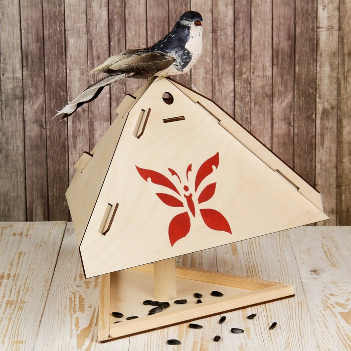 Кормушка для птиц «Бабочка», 25 × 32 × 24 см