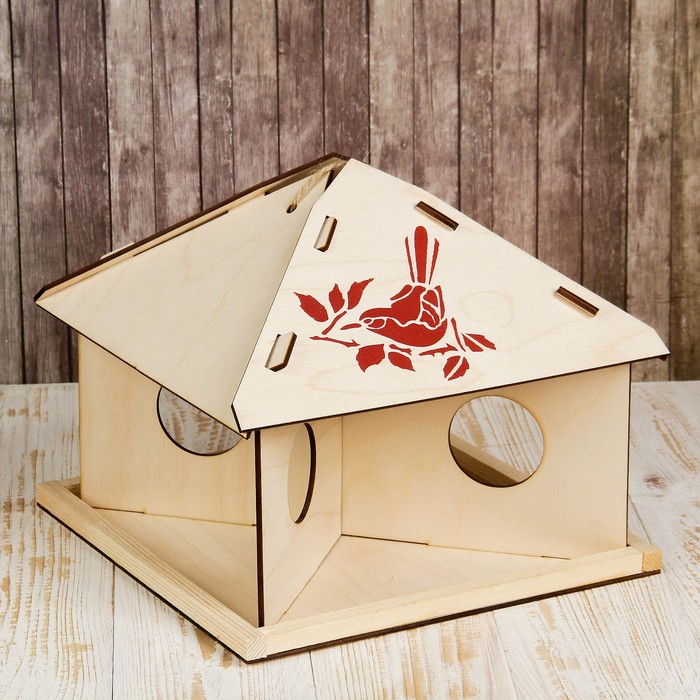 Кормушка для птиц «Шатёр», 24 × 24 × 18 см