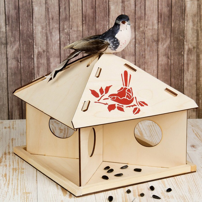 Кормушка для птиц «Шатёр», 24 × 24 × 18 см