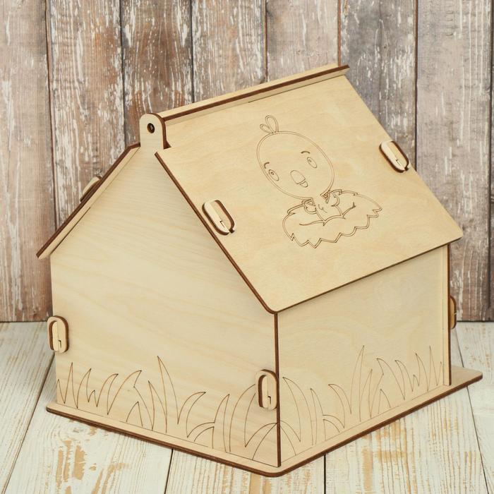 Кормушка для птиц «Гнездо с птичками», 19.5 × 22 × 22 см