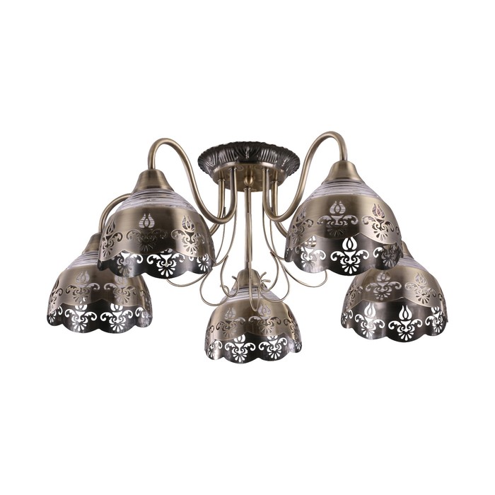 Люстра потолочная MINA 5x60W E27 бронза 61x61x21см