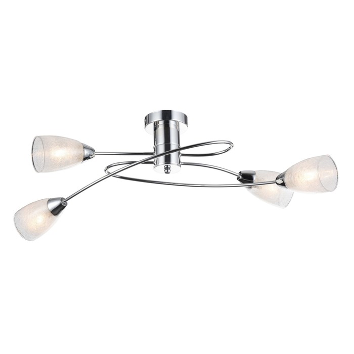 Люстра потолочная Flash 4x40W E14 хром 32x70x25см