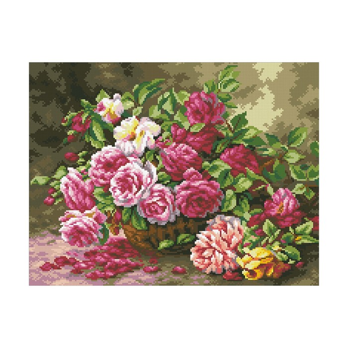 Набор алмазной вышивки "Корзина садовых роз"