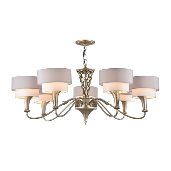 Люстра подвесная Lillian 7x40W E14 жемчужное золото 93,6x93,6x43,8см