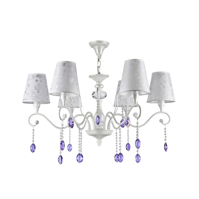 Люстра подвесная Adelaide 6x40W E14 жемчужный белый 81,1x81,1x48,6см