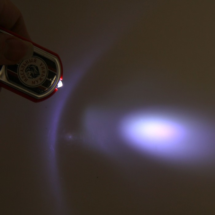 Брелок световой с открывашкой "Идеальный мужчина" МИКС 7х3 см