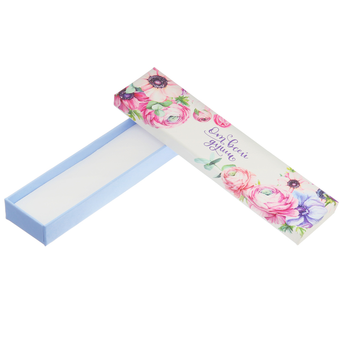 Подарочная коробочка под браслет «Цветочная фантазия», 4,5 х 20 х 2,2 см