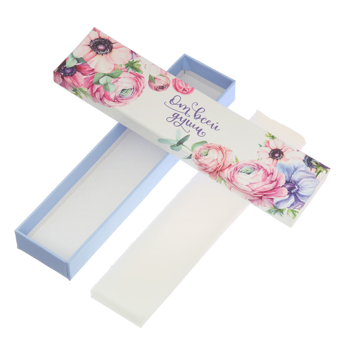 Подарочная коробочка под браслет «Цветочная фантазия», 4,5 х 20 х 2,2 см