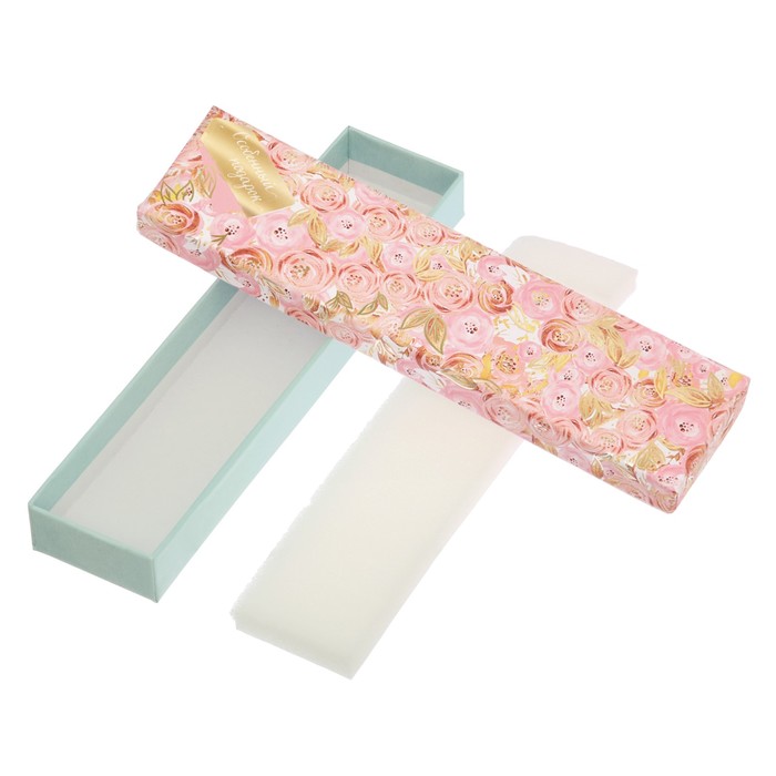 Подарочная коробочка под браслет с тиснением «Роскошь золота», 4,5 х 20 х 2,2 см