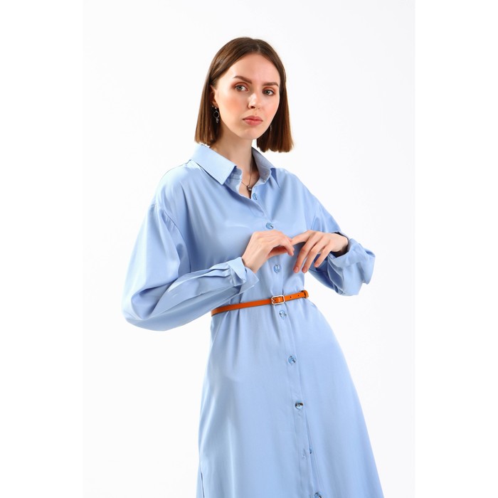 Ремень женский "Энни", гладкий, винт, пряжка под золото, цвет рыжий