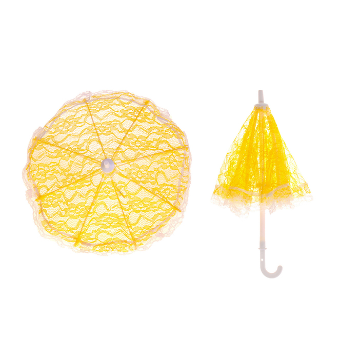 Зонт малый, кружевной, диаметр 25 см, цвет желтый