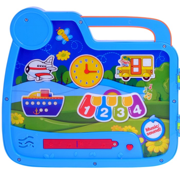 Развивающая игрушка "Доска дипломат" со звуковыми эффектами, складывается в чемоданчик