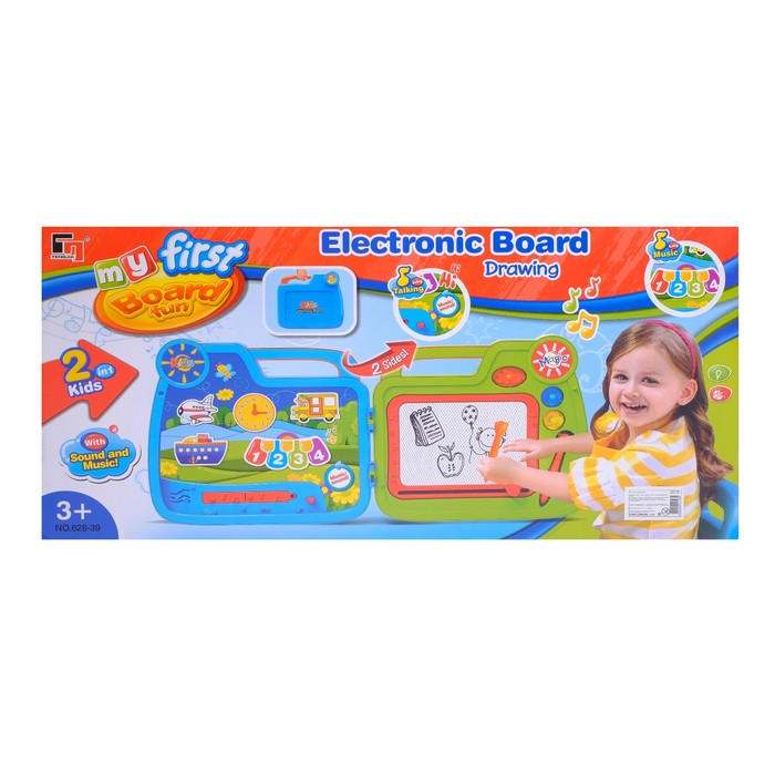 Развивающая игрушка "Доска дипломат" со звуковыми эффектами, складывается в чемоданчик