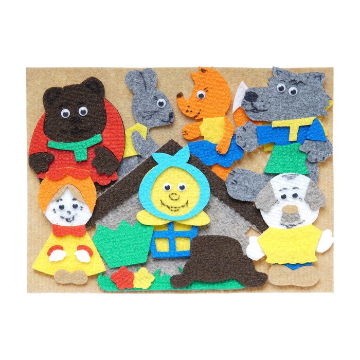 Мини-набор дидактический "Колобок" с игровым полем, 11 деталей