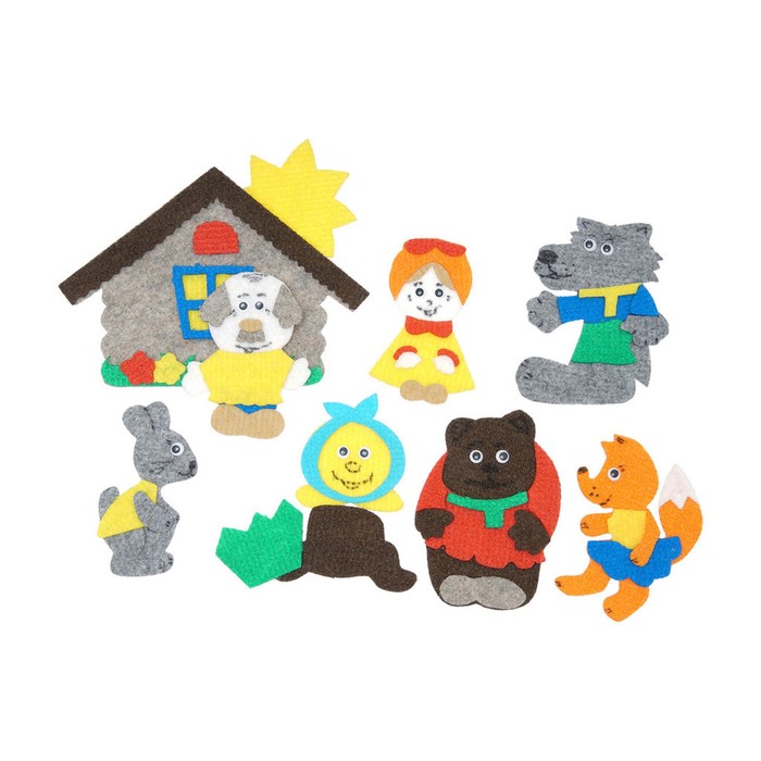 Мини-набор дидактический "Колобок" с игровым полем, 11 деталей