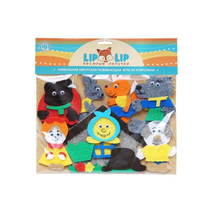 Мини-набор дидактический "Колобок" с игровым полем, 11 деталей