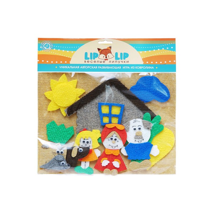 Мини-набор дидактический "Репка" с игровым полем, 12 деталей